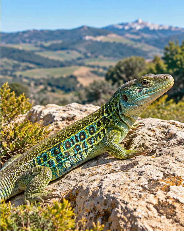 Imagen de referencia de lagarto ocelado