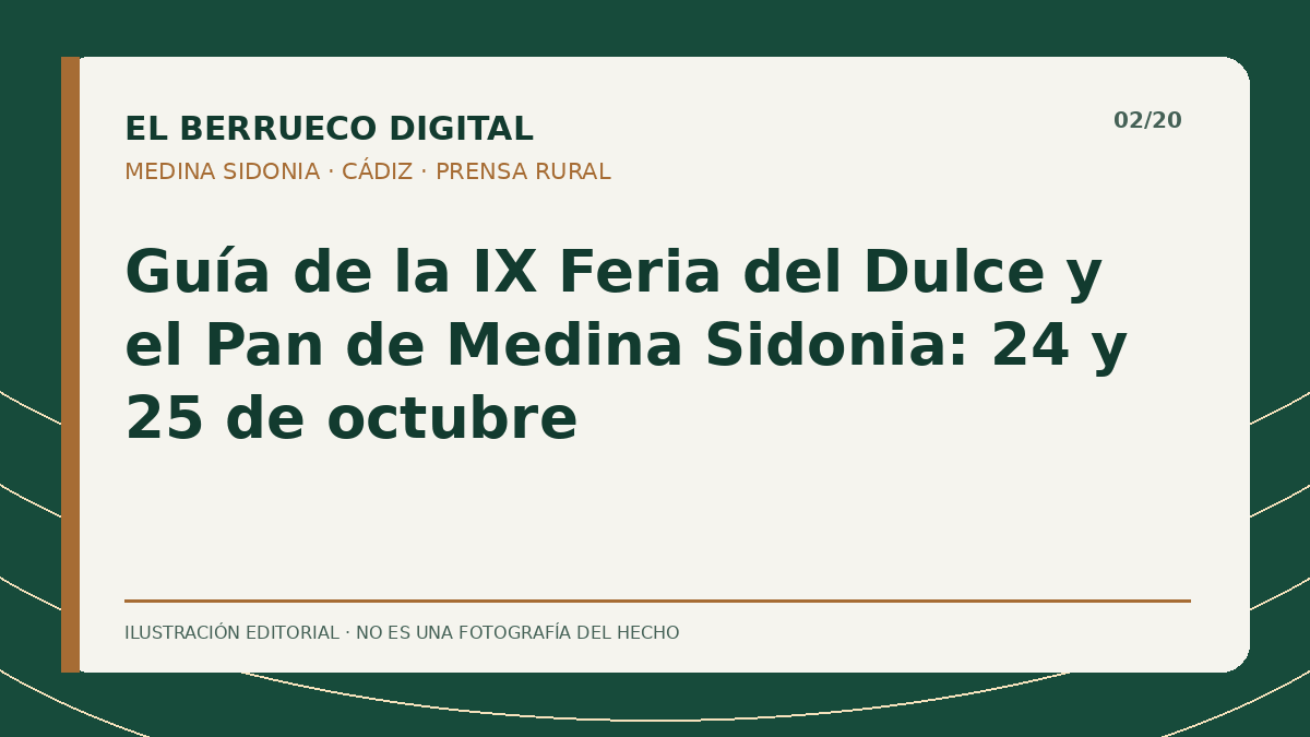 Portada gráfica editorial: feria del dulce y el pan — El Berrueco Digital