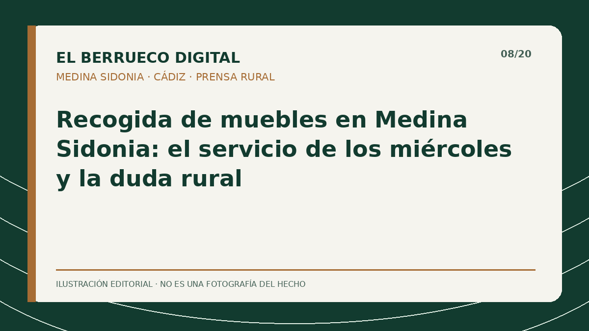 Portada gráfica editorial: recogida de enseres — El Berrueco Digital