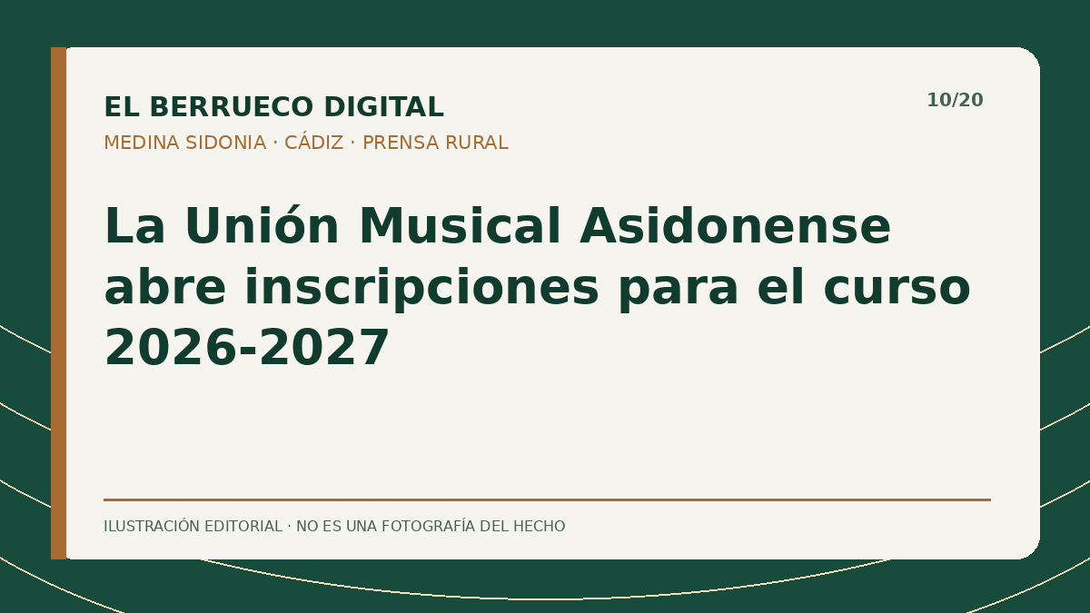 Portada gráfica editorial: escuela musical — El Berrueco Digital