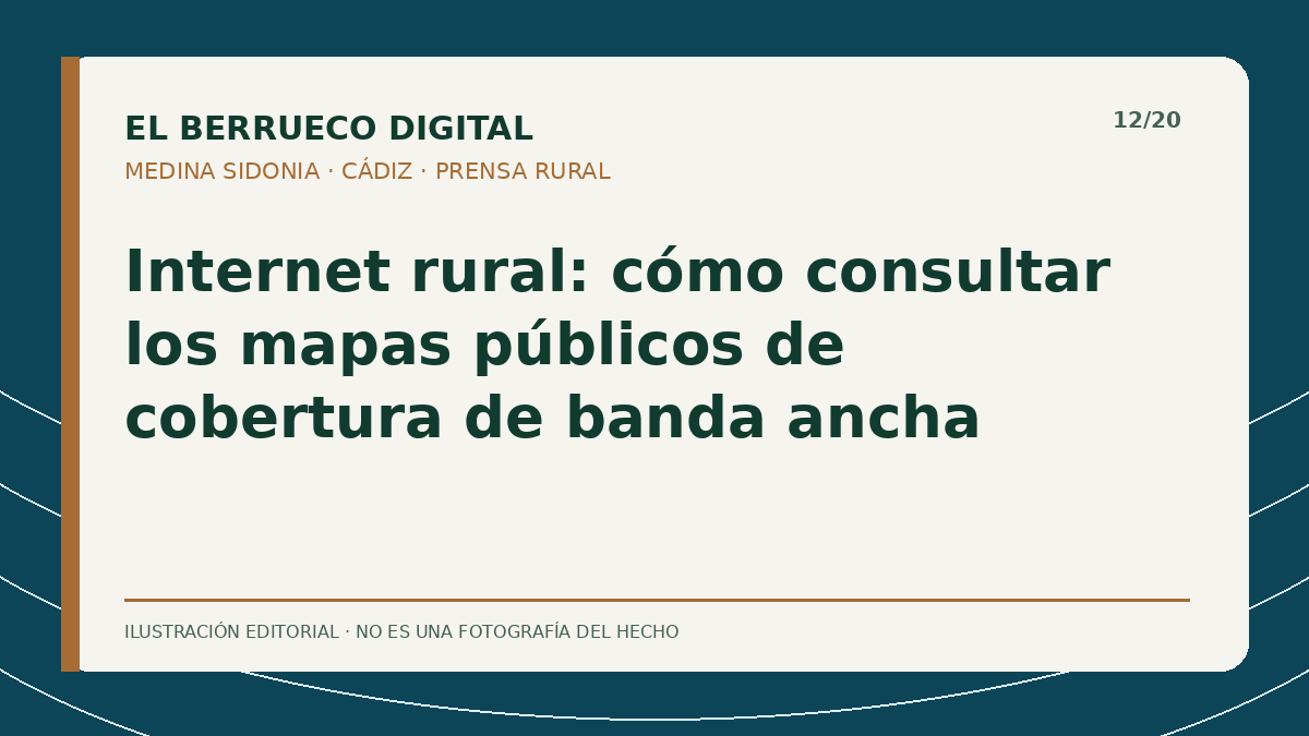 Portada gráfica editorial: mapas de cobertura digital — El Berrueco Digital