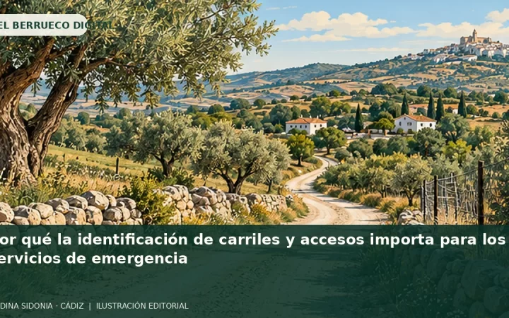 Ilustración editorial de temática rural de El Berrueco Digital; no es una fotografía documental