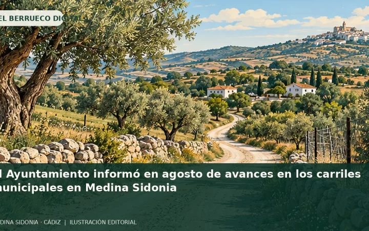 Ilustración editorial de temática rural de El Berrueco Digital; no es una fotografía documental